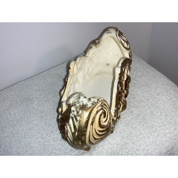 Ceramic Dish/Planter Centerpiece Ornate by Acson Japan Gold Color scroll floral - Picture 5 of 8